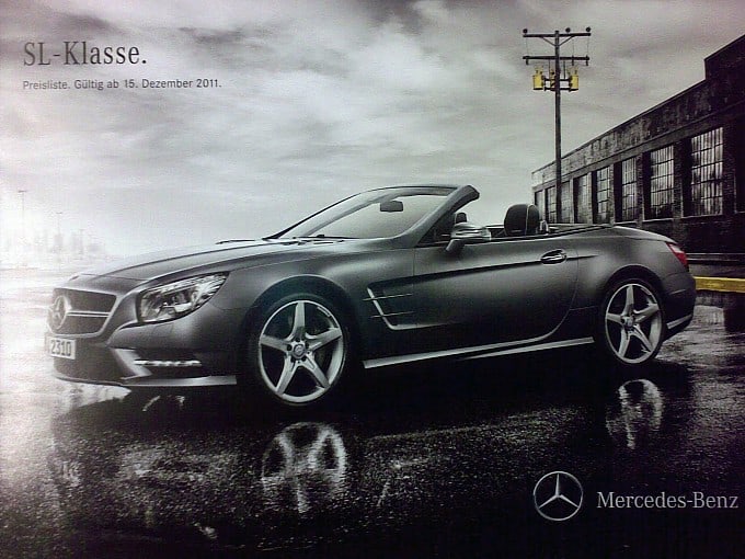 2013 Mercedes SL Roadster Brochure Leaked